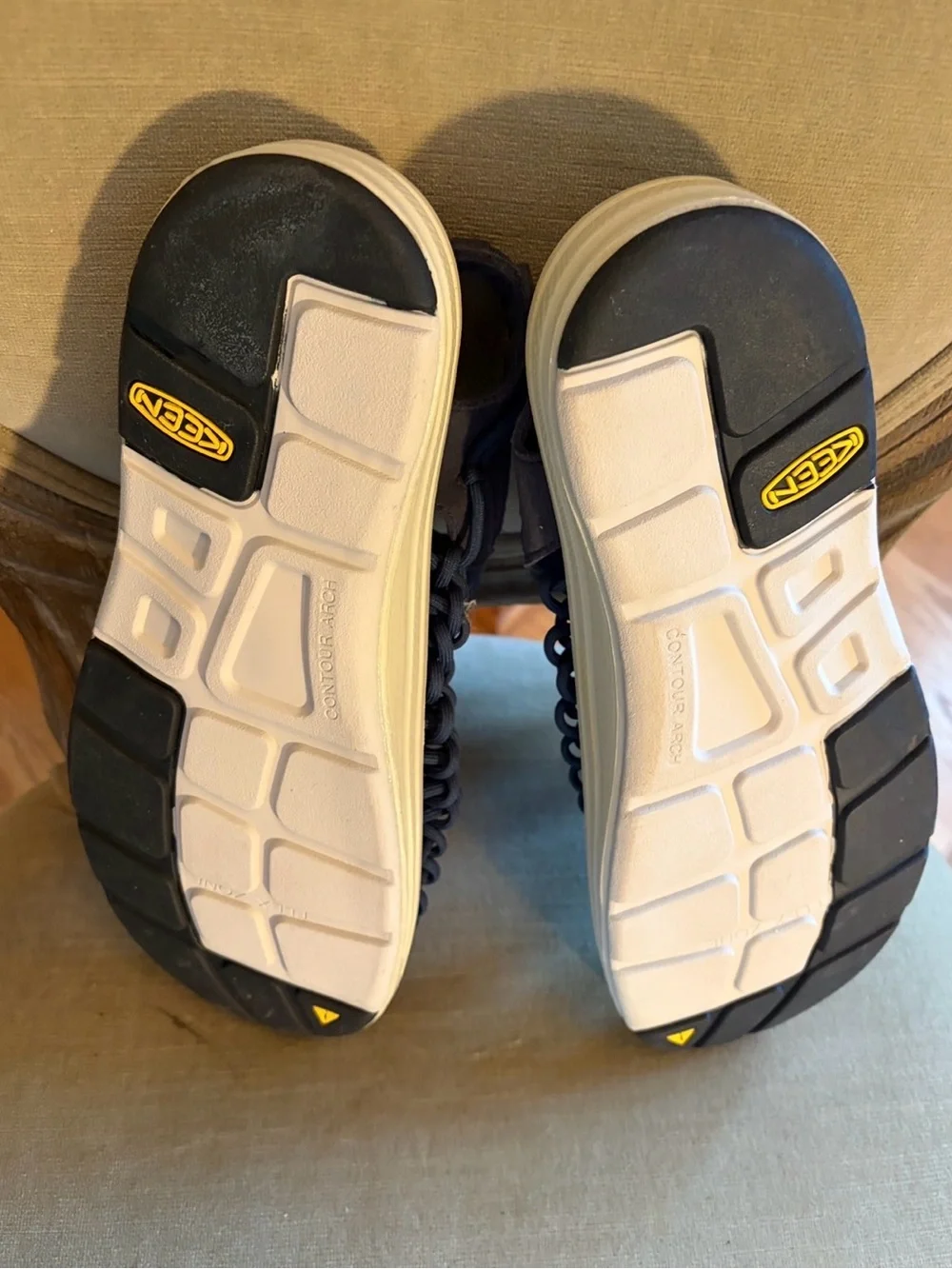 Keen Men's Uneek Cord Sandals 8 Blue/White Excellent